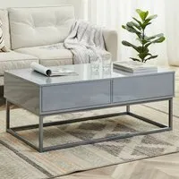 Valencia 2 Drawer Coffee Table - Grey
