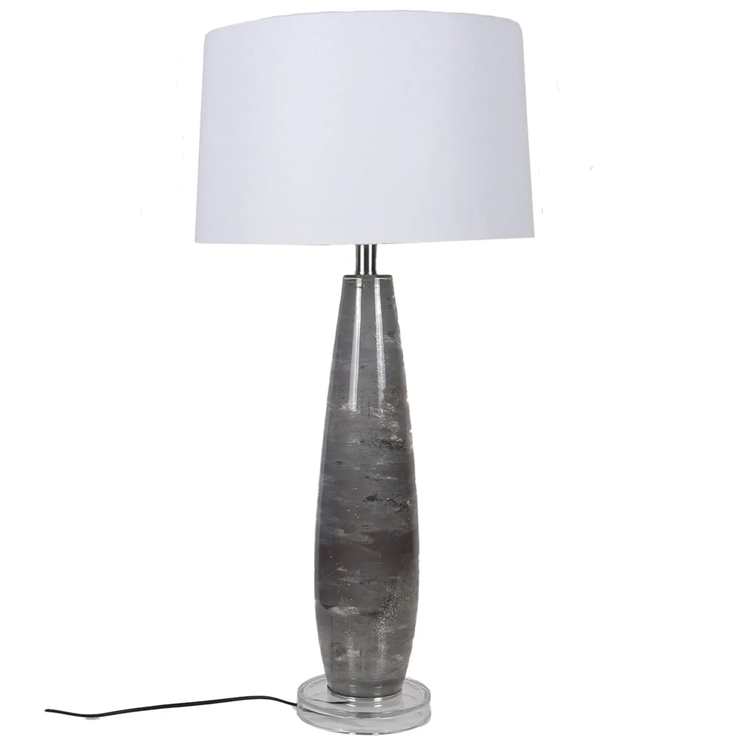 Valentina Stone Effect Table Lamp - Grey