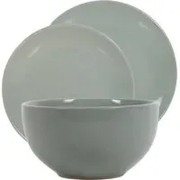 Vancouver 12 Piece Dinner Set - Green, Stoneware