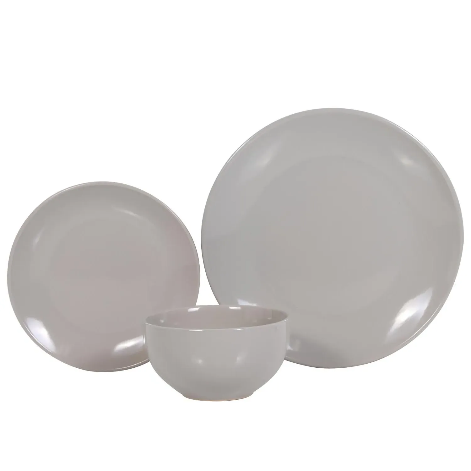 Vancouver 12 Piece Dinner Set - Grey, Stoneware