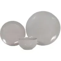 Vancouver 12 Piece Dinner Set - Grey, Stoneware