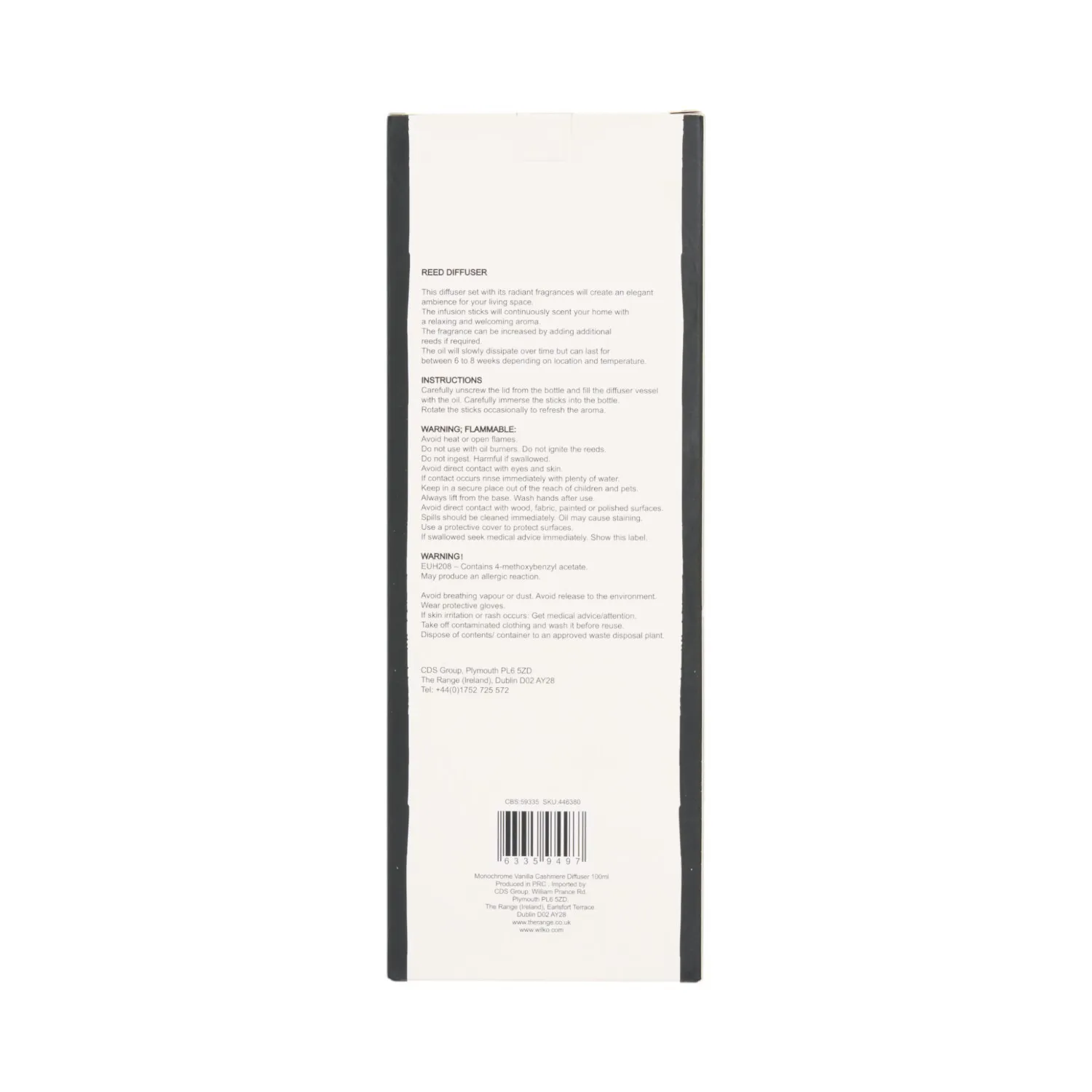 Vanilla Cashmere Diffuser - White