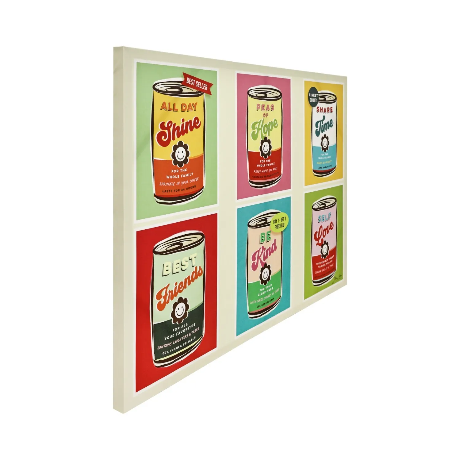 Vari Colourful Sentiment Can Canvas - Multicolour