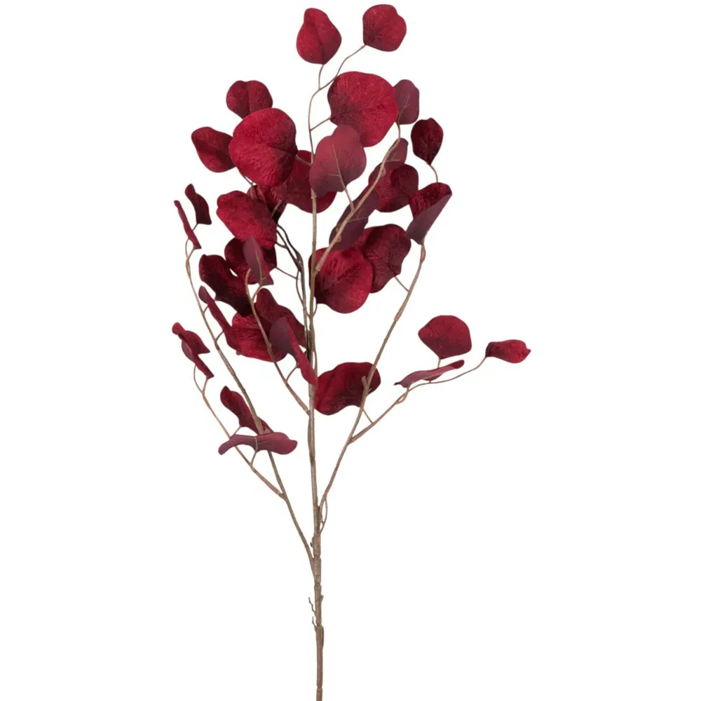 Velvet Eucalyptus Spray - Red