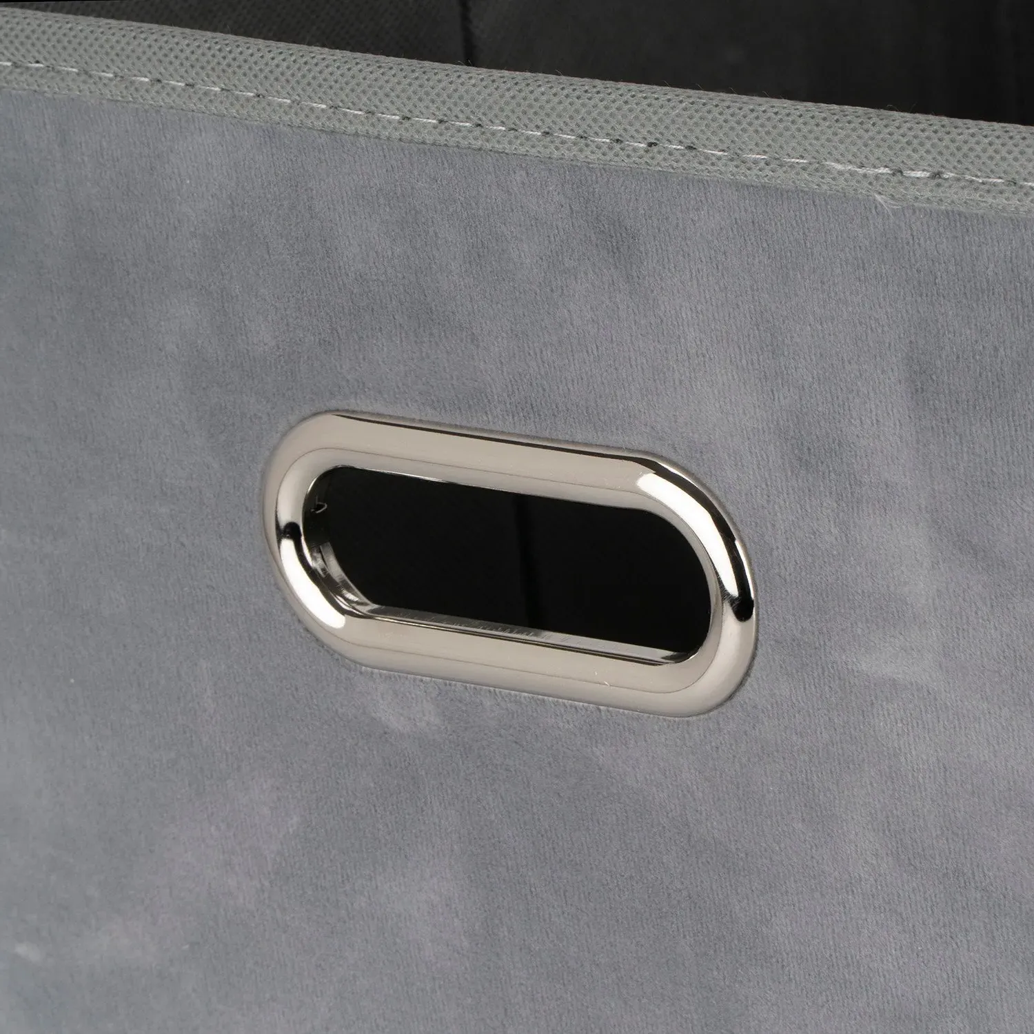 Velvet Storage Cube - Grey