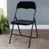 Velvet Touch Steel Folding Chair - Black, Velvet