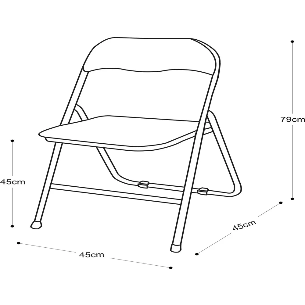 Velvet Touch Steel Folding Chair - Grey, Velvet