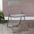 Velvet Touch Steel Folding Chair - Grey, Velvet