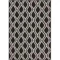 Venice Indoor Outdoor Rug 120cm - Black