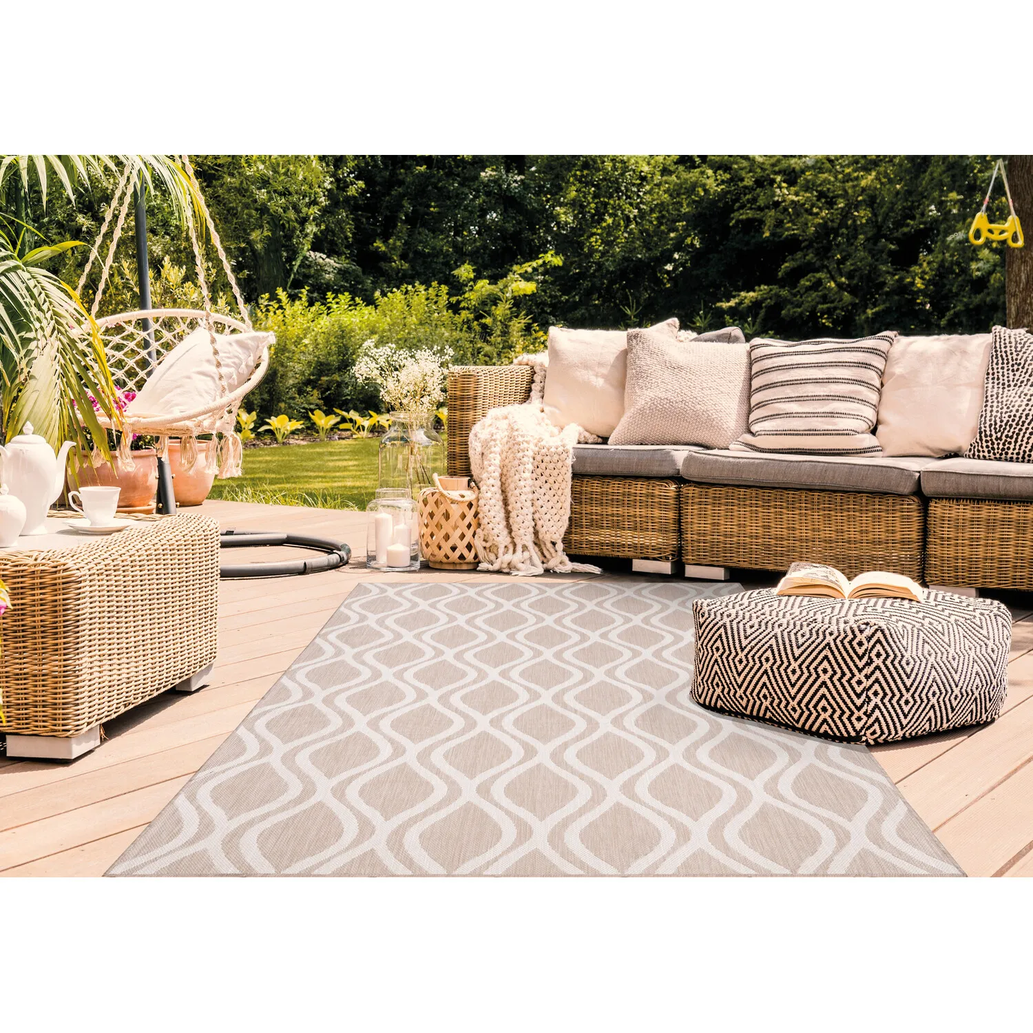 Venice Indoor Outdoor Rug 120cm - Natural