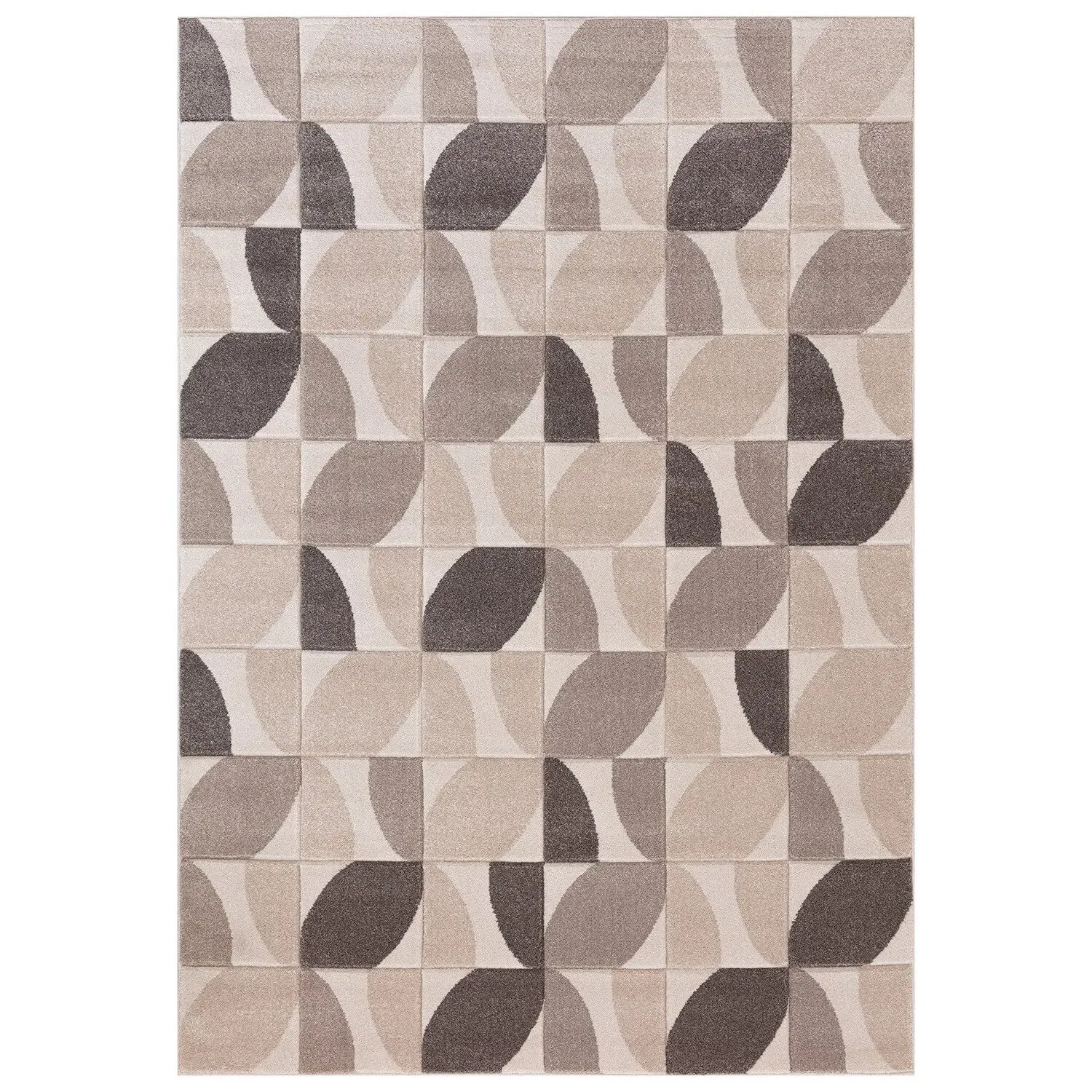 Vera Leaf Pattern Rug - Neutral