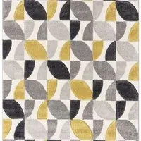 Vera Leaf Pattern Rug - Yellow