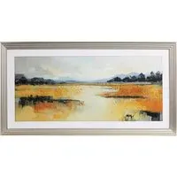 Vibrant Marshland Crystal Framed Art - Multicolour