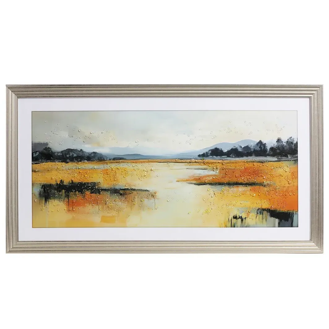 Vibrant Marshland Crystal Framed Art - Multicolour image