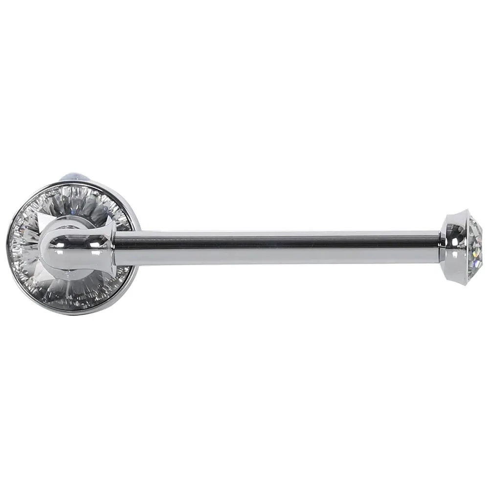 Vicente Toilet Roll Holder with Diamante Inset - Chrome image