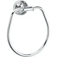 Vicente Towel Ring with Diamante Inset - Chrome