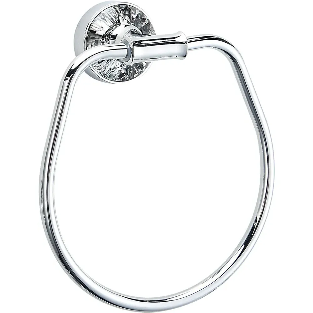 Vicente Towel Ring with Diamante Inset - Chrome