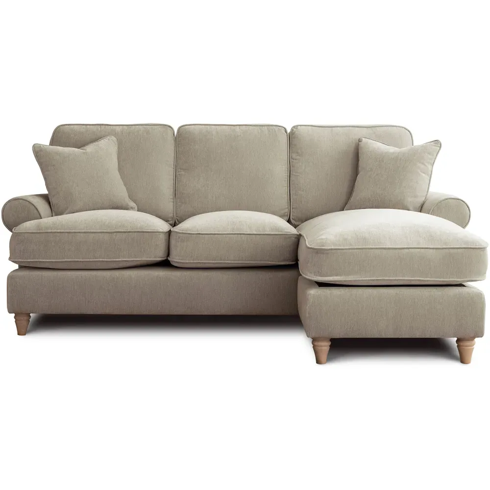 Victoria 3-Seater Left Hand Chaise Sofa - Cream