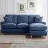 Victoria 3-Seater Left Hand Chaise Sofa - Navy