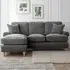 Victoria 3-Seater Right Hand Chaise Sofa - Charcoal