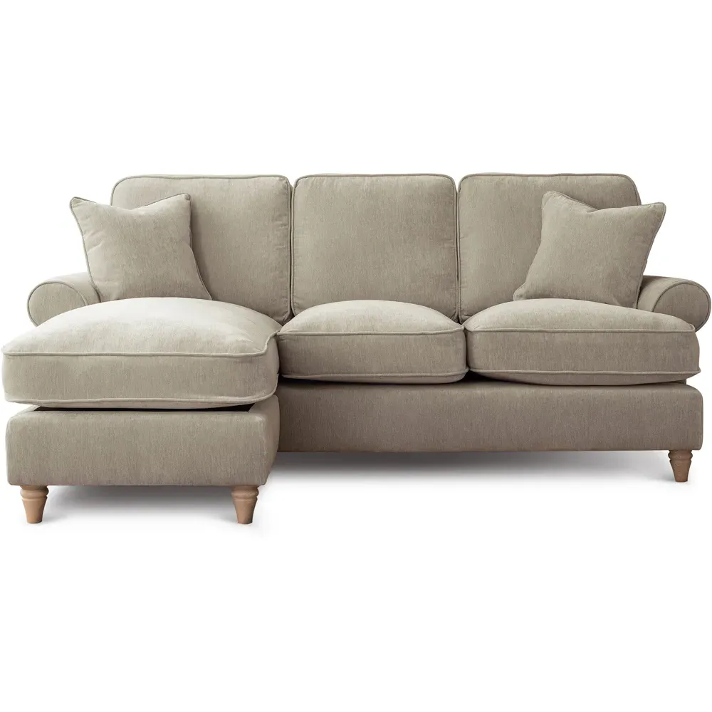 Victoria 3-Seater Right Hand Chaise Sofa - Cream