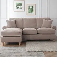 Victoria 3-Seater Right Hand Chaise Sofa - Cream