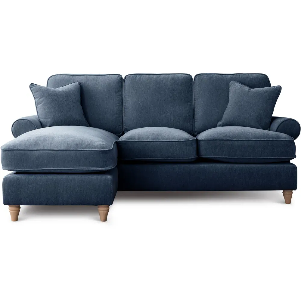 Victoria 3-Seater Right Hand Chaise Sofa - Navy