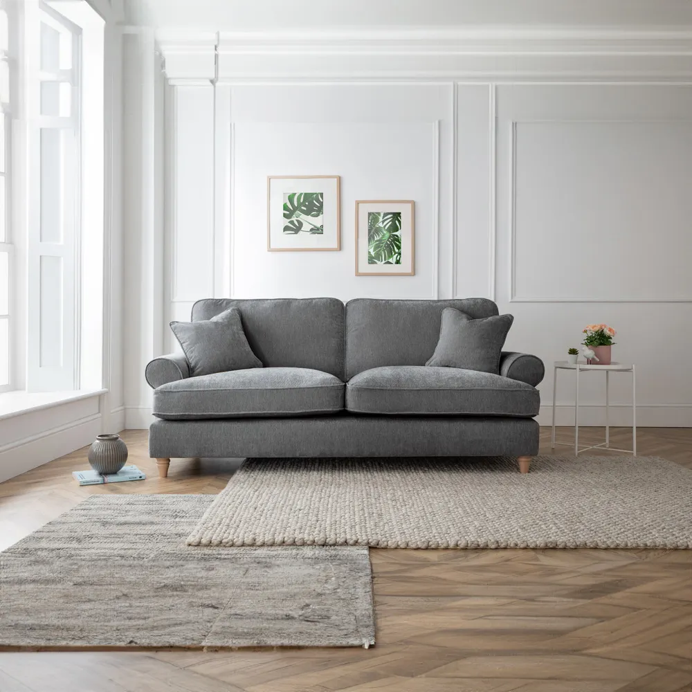 Victoria 3-Seater Sofa - Charcoal