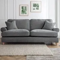 Victoria 3-Seater Sofa - Charcoal