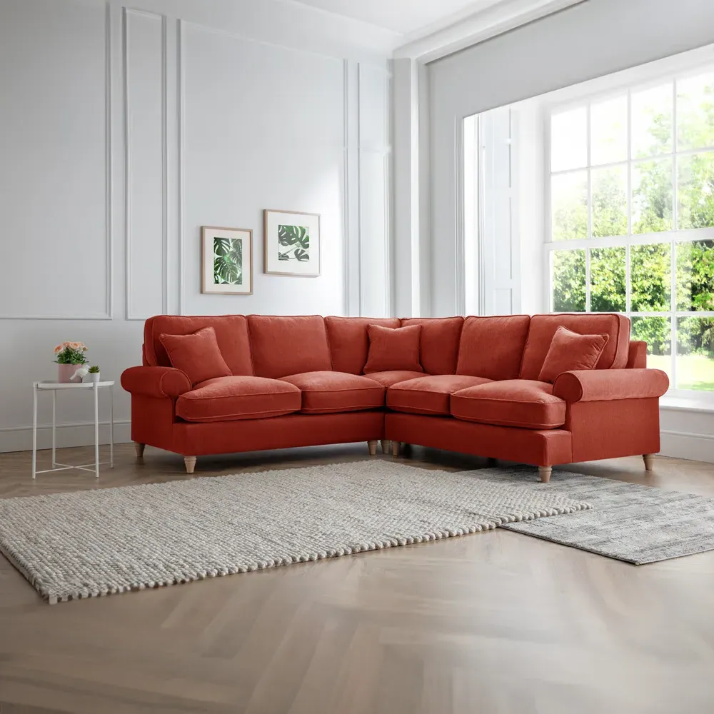 Victoria Large Corner Sofa - Apricot