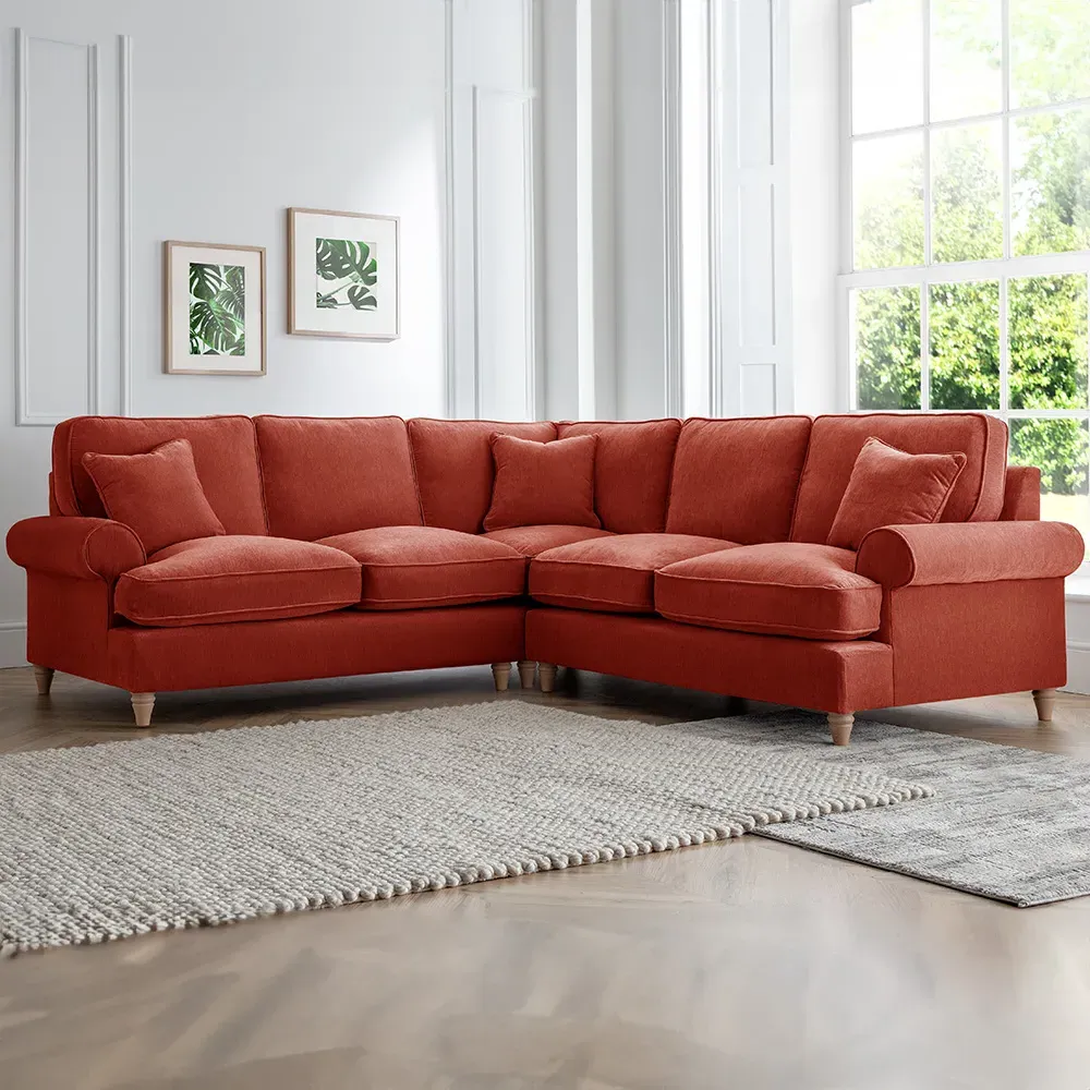 Victoria Large Corner Sofa - Apricot