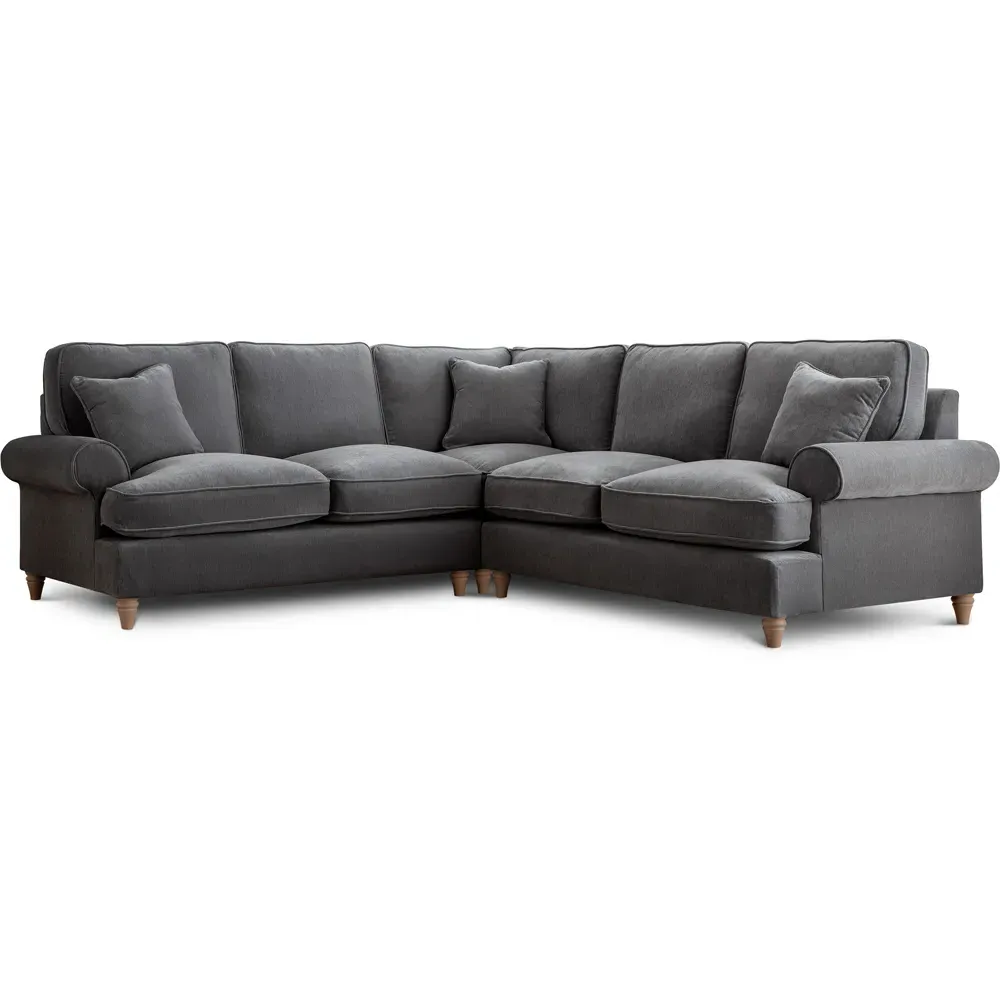Victoria Large Corner Sofa - Charcoal