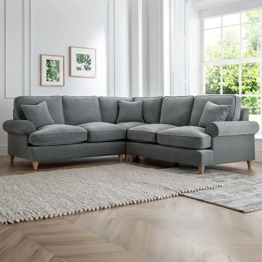 Victoria Large Corner Sofa - Charcoal