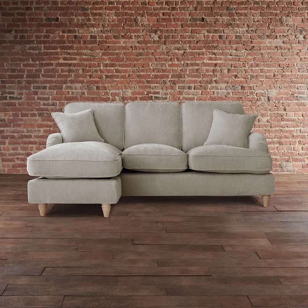 Vienna 3-Seater Right Hand Chaise Sofa - Cream