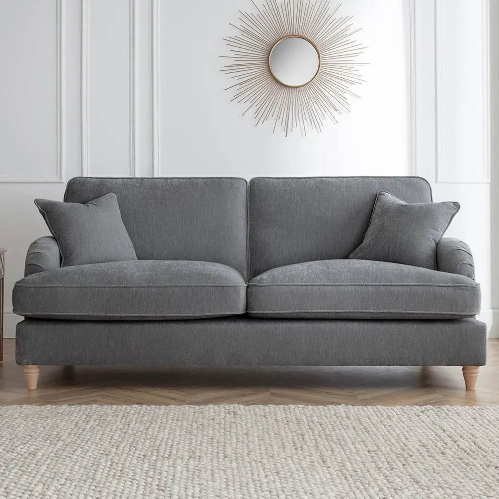 Vienna 3-Seater Sofa - Charcoal