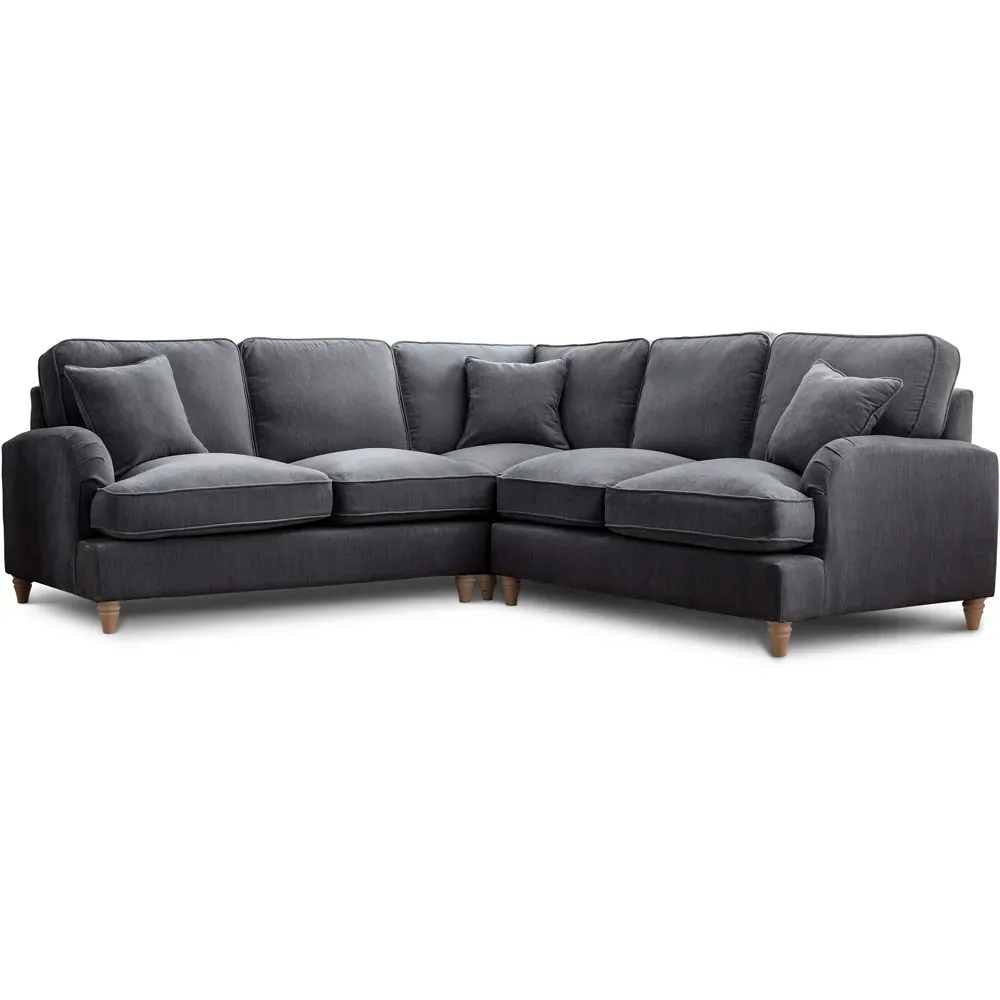 Vienna 5-Seater Corner Sofa - Charcoal