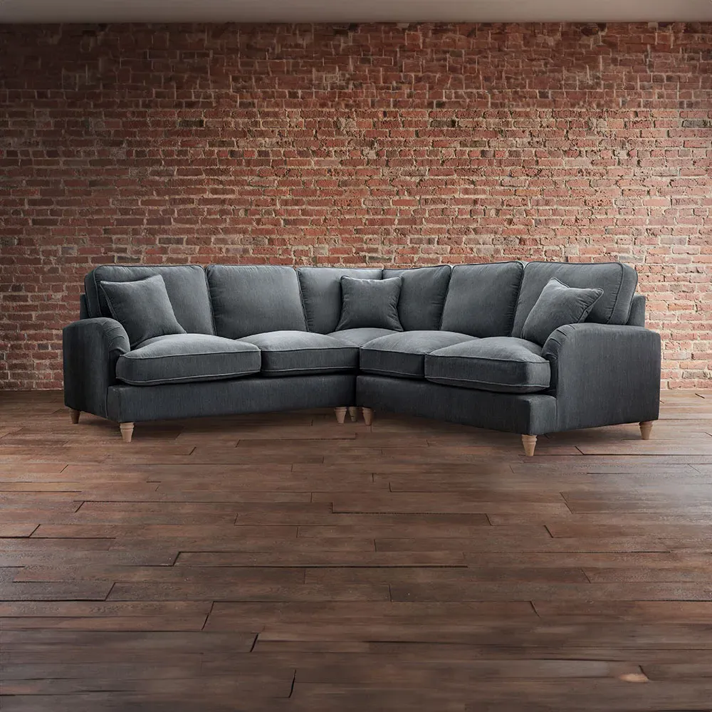 Vienna 5-Seater Corner Sofa - Charcoal