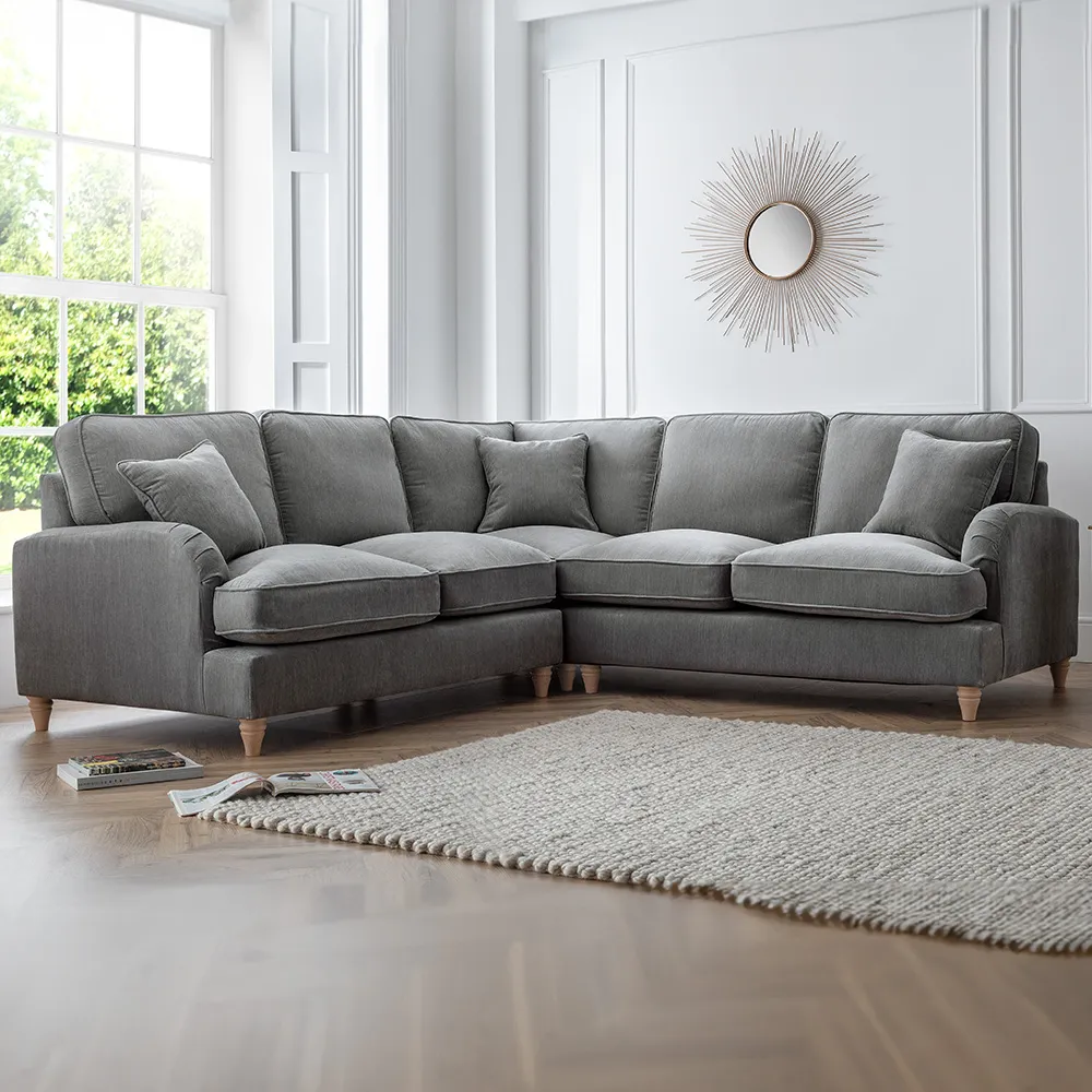 Vienna 5-Seater Corner Sofa - Charcoal