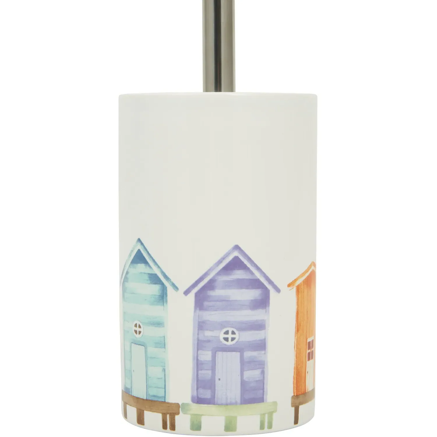 Vintage Beach Hut Toilet Brush Holder - White