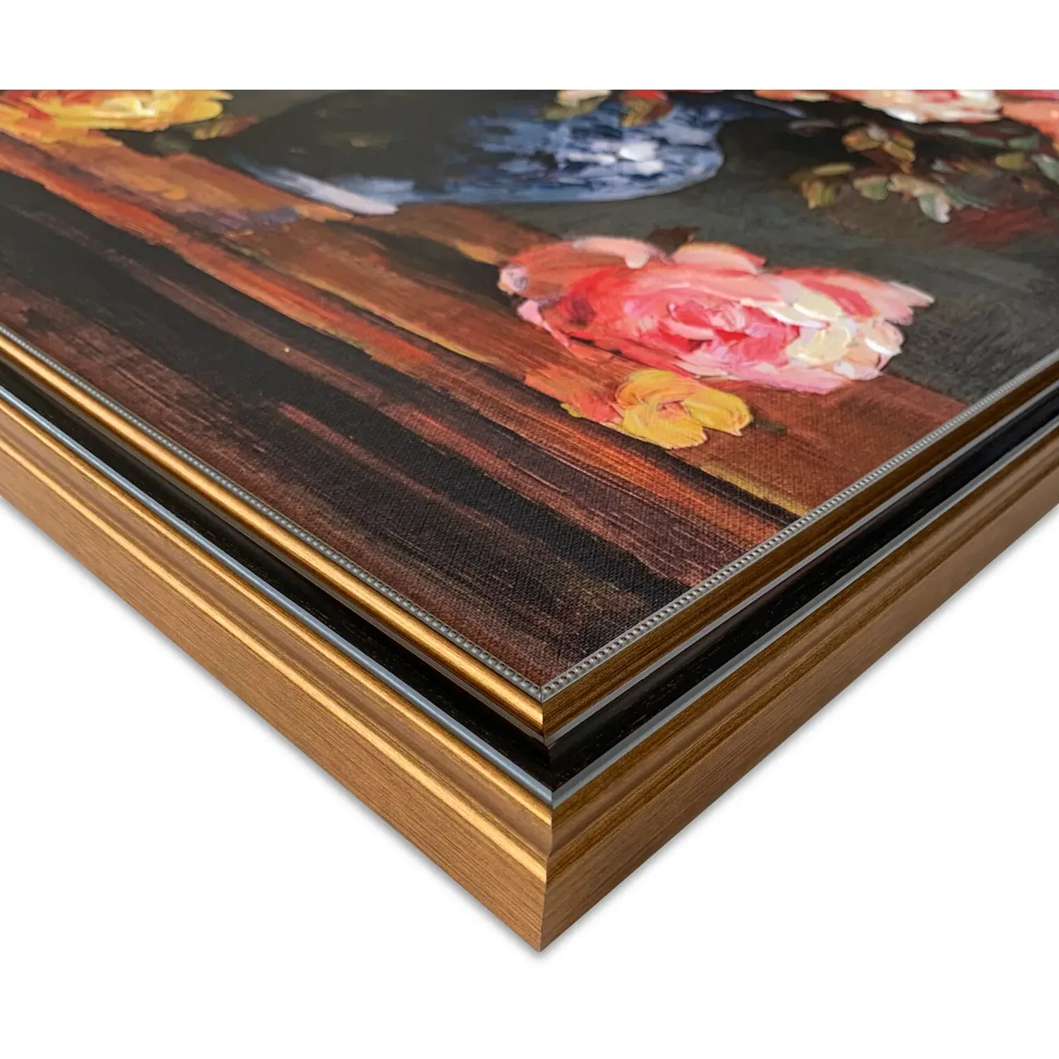 Vintage Floral Framed Wall Art - Pink