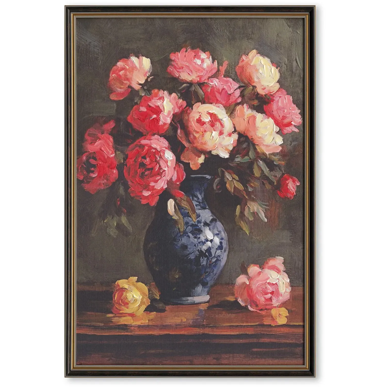 Vintage Floral Framed Wall Art - Pink image