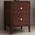 Vito 2 Drawer Bedside Table - Brown, Pine Wood