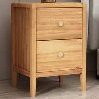 Vito 2 Drawer Bedside Table - Waxed, Pine Wood