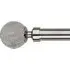 Vogue Extendable Curtain Pole with Diamante Finials - Silver