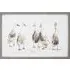 Waddling Ducks Foiled Framed Print - Natural