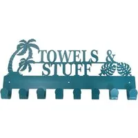 Wall Hooks with 8 Hooks - Blue