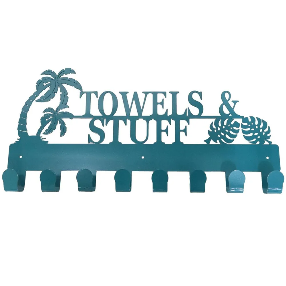 Wall Hooks with 8 Hooks - Blue image