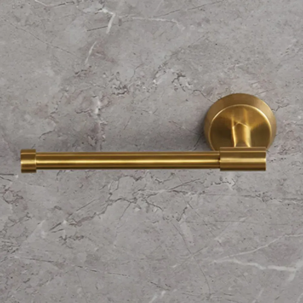 Wall Mounted Toilet Roll Holder - Brushed Gold