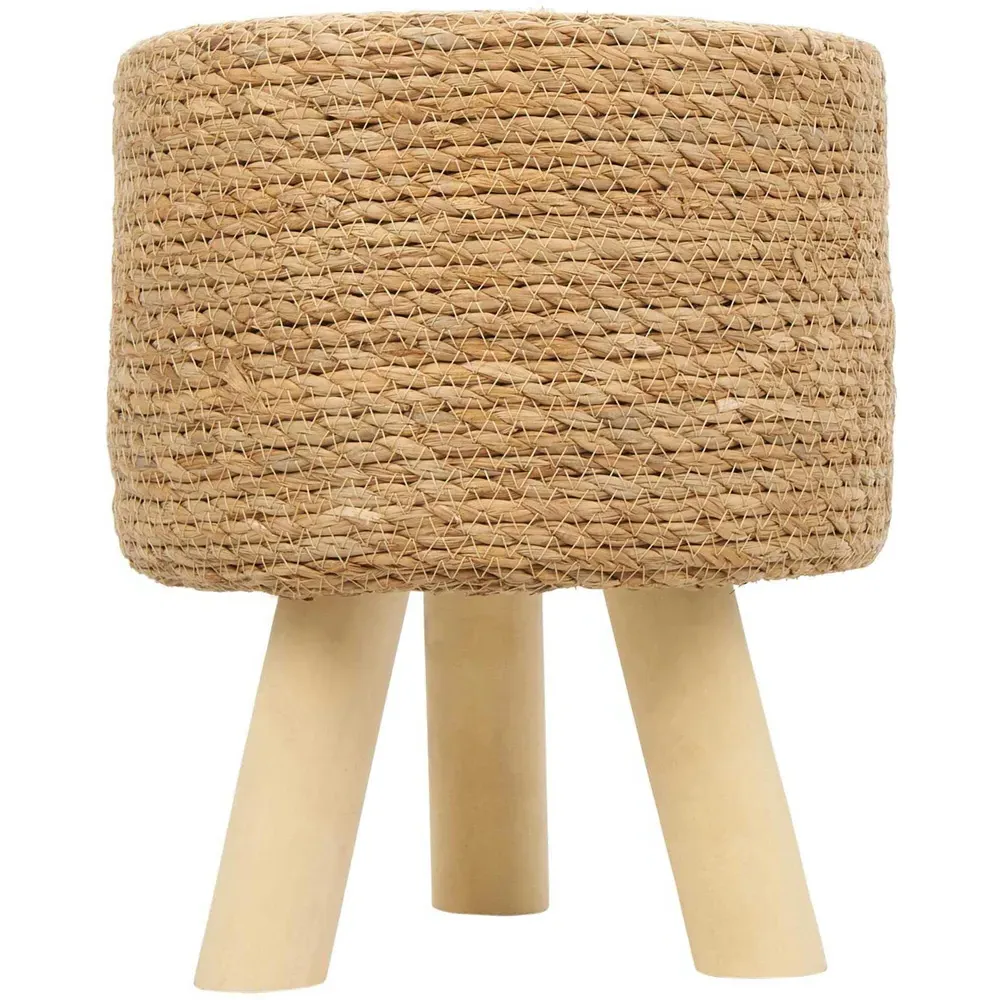 Water Hyacinth Foot Stool - Brown