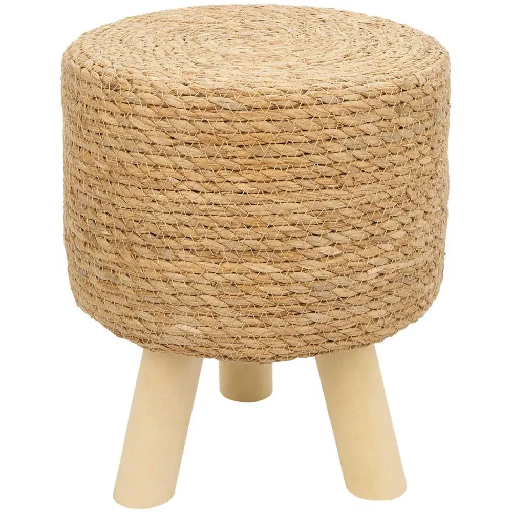 Water Hyacinth Foot Stool - Brown